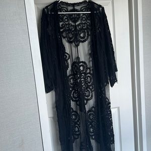Black lace kimono, one size fits all!